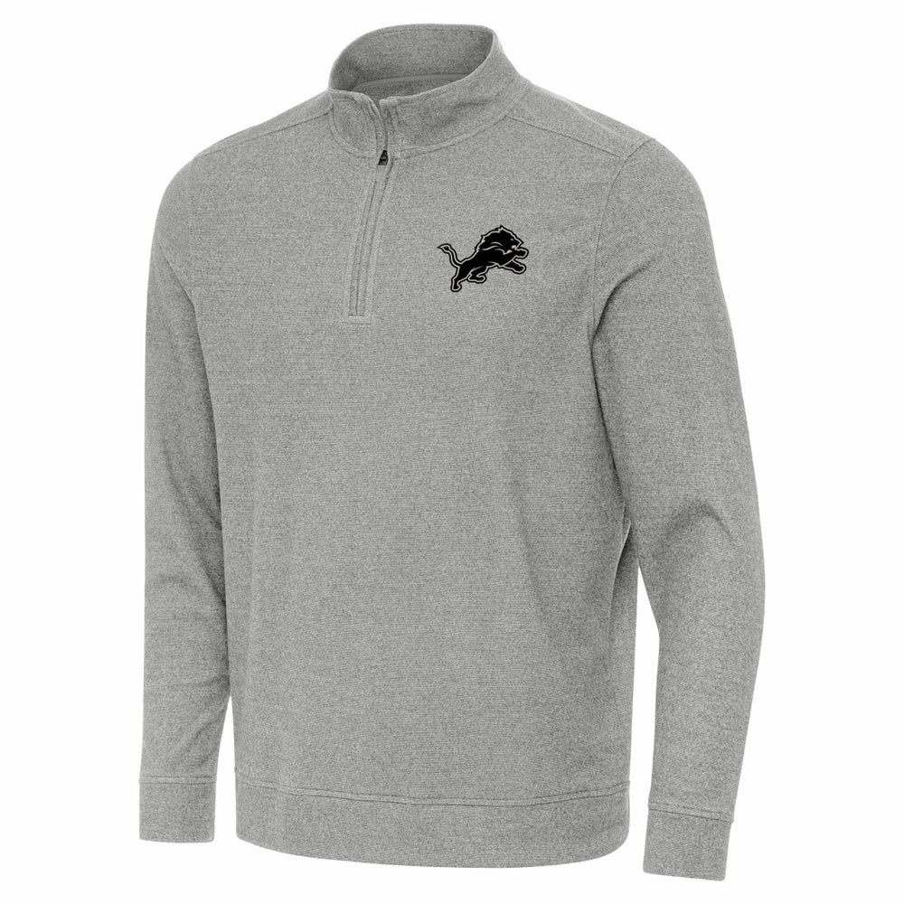 Detroit Lions Antigua Subtle Quarter-Zip Top - Heather Gray online