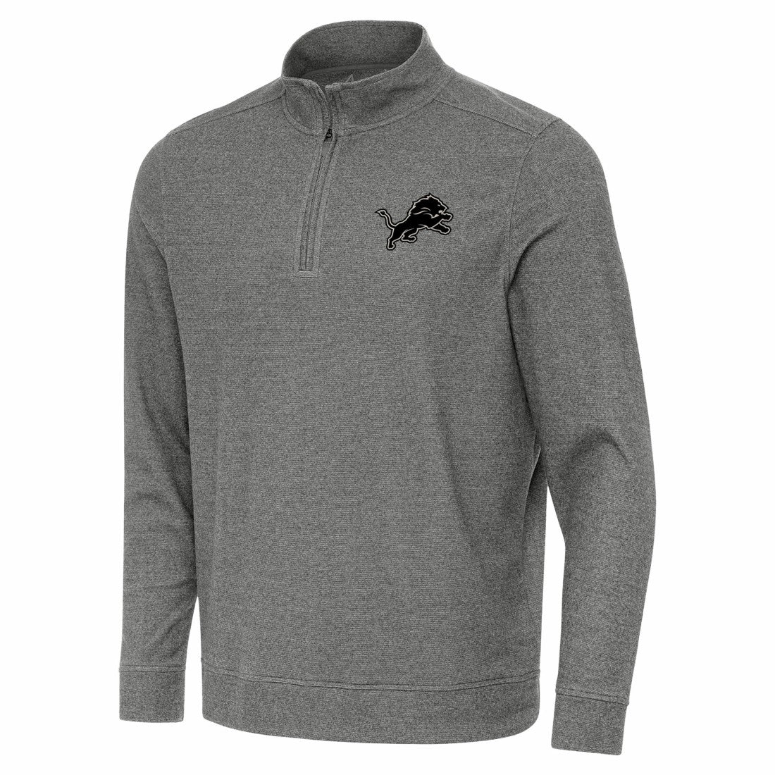 Detroit Lions Antigua Subtle Quarter-Zip Top - Heather Black for sale
