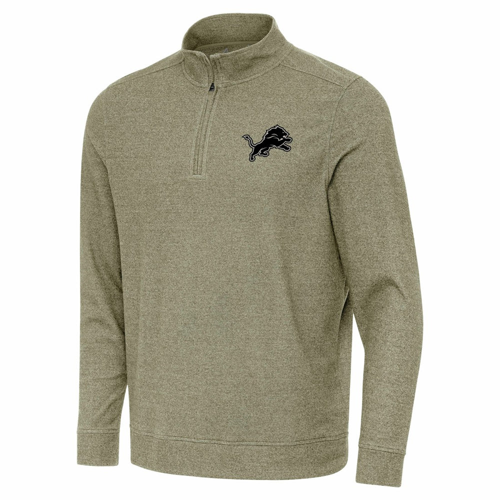 Detroit Lions Antigua Subtle Quarter-Zip Top - Heather Olive cheap