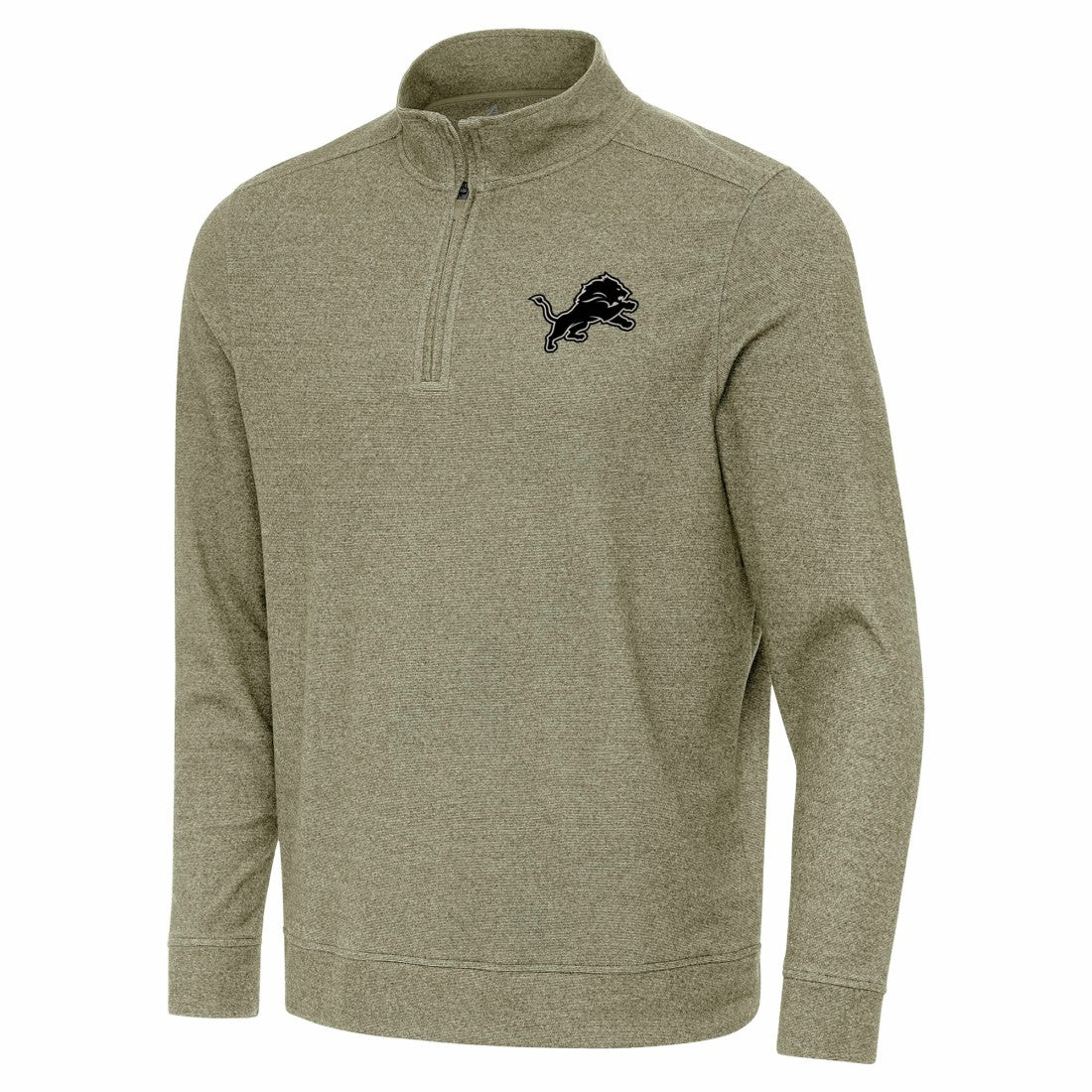 Detroit Lions Antigua Subtle Quarter-Zip Top - Heather Olive cheap
