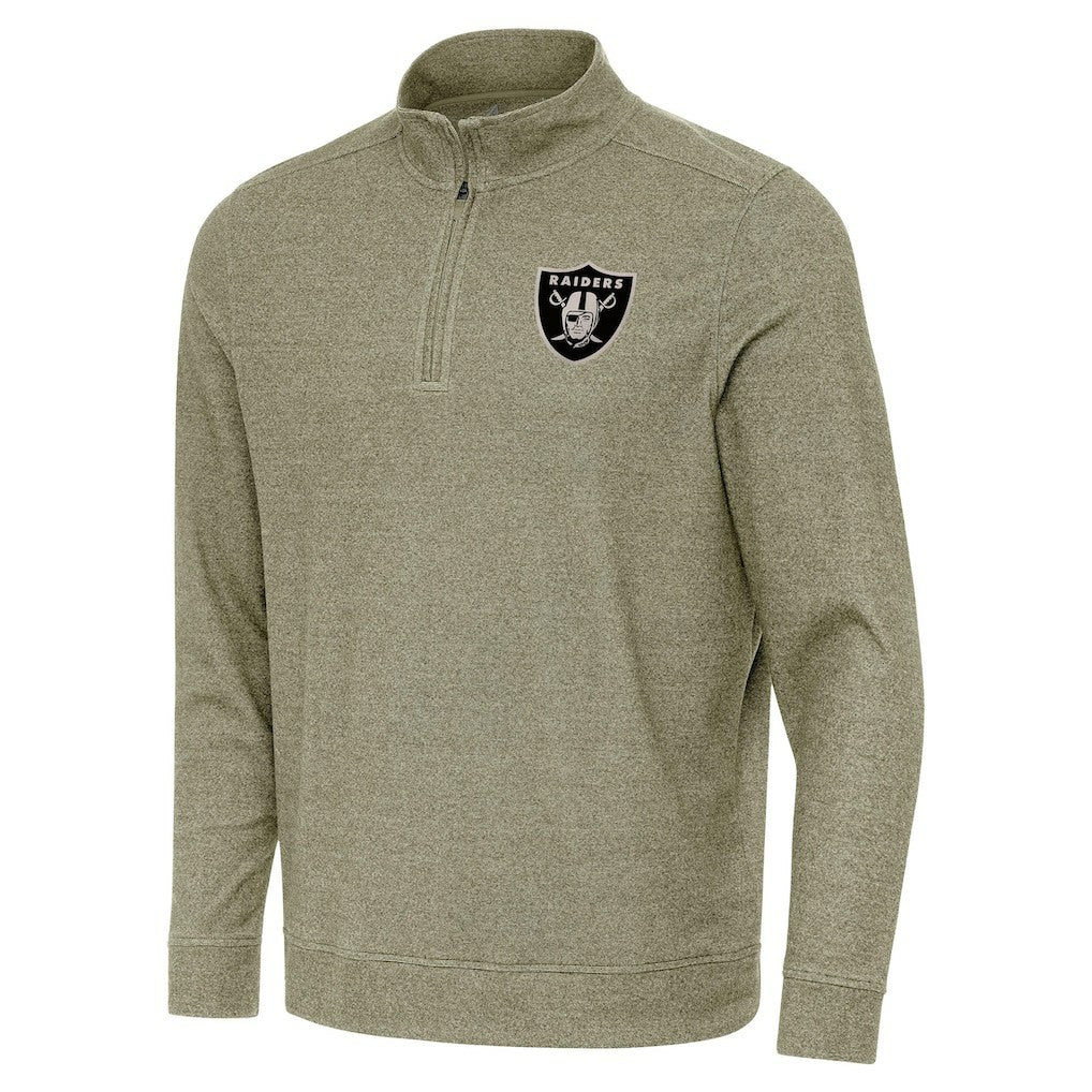 Las Vegas Raiders Antigua Subtle Quarter-Zip Top - Heather Olive online