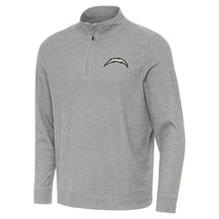 Los Angeles Chargers Antigua Subtle Quarter-Zip Top - Heather Gray online