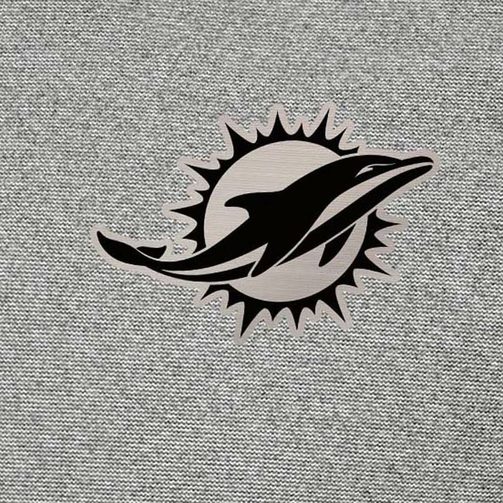 Miami Dolphins Antigua Subtle Quarter-Zip Top - Heather Gray on sale