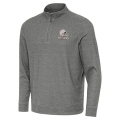 Cleveland Browns Antigua Subtle Quarter-Zip Top - Heather Black online