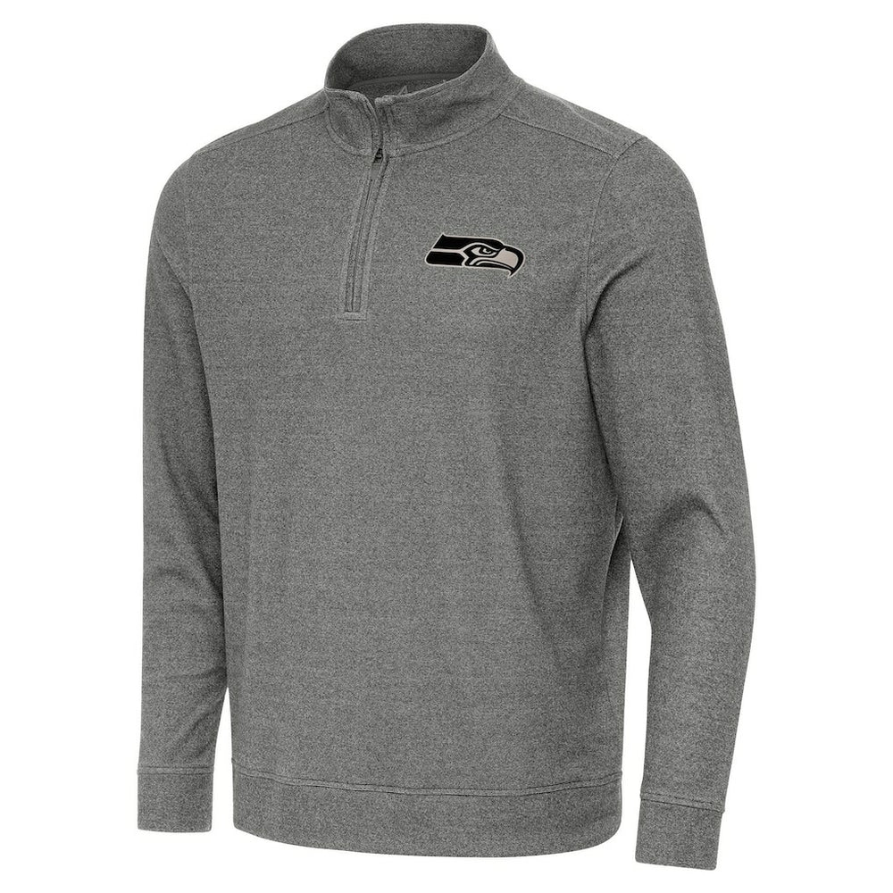 Seattle Seahawks Antigua Subtle Quarter-Zip Top - Heather Black discount