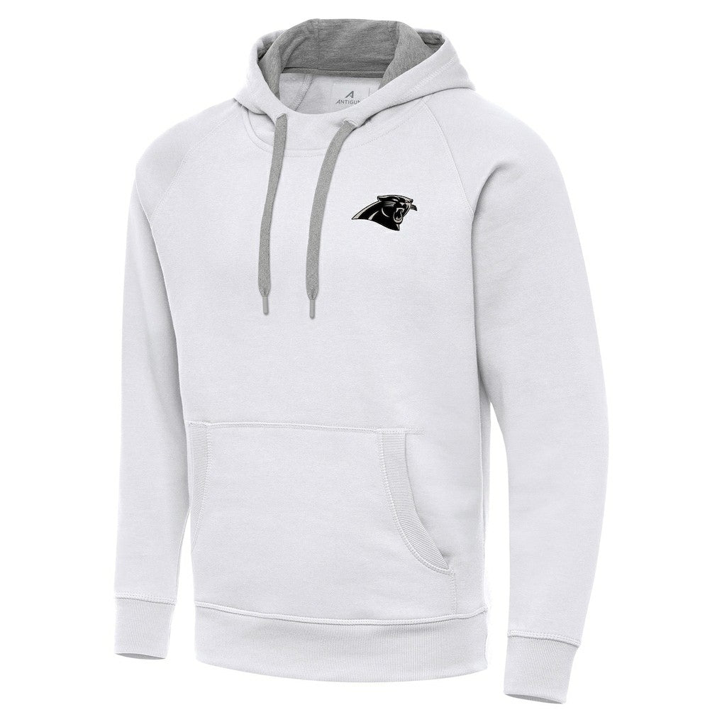 Carolina Panthers Antigua Brushed Carbon Victory Pullover Hoodie - White for sale