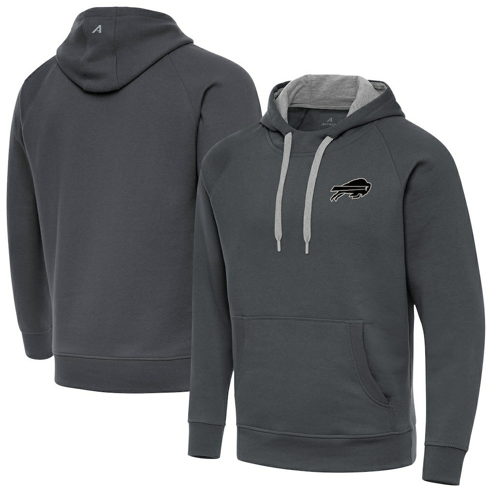 Buffalo Bills Antigua Brushed Carbon Victory Pullover Hoodie - Charcoal for sale
