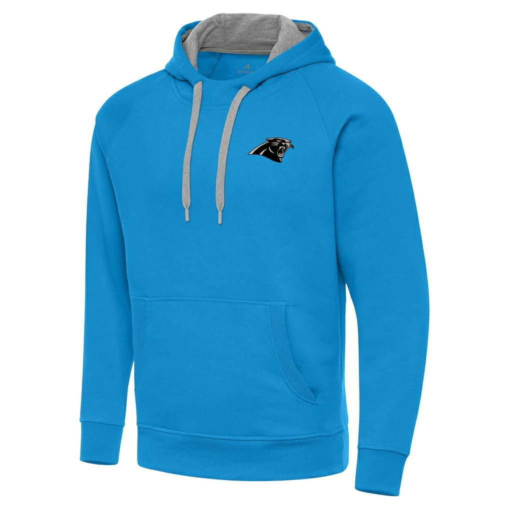 Carolina Panthers Antigua Brushed Carbon Victory Pullover Hoodie - Blue online