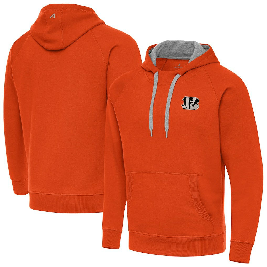 Cincinnati Bengals Antigua Brushed Carbon Victory Pullover Hoodie - Orange cheap