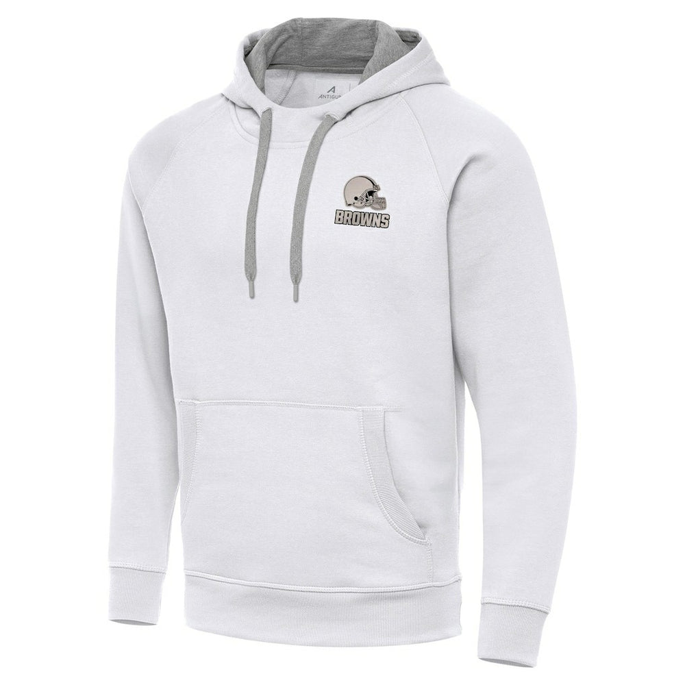 Cleveland Browns Antigua Brushed Carbon Victory Pullover Hoodie - White outlet