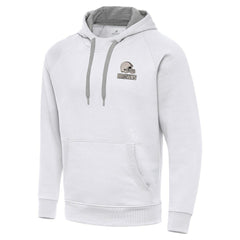 Cleveland Browns Antigua Brushed Carbon Victory Pullover Hoodie - White outlet