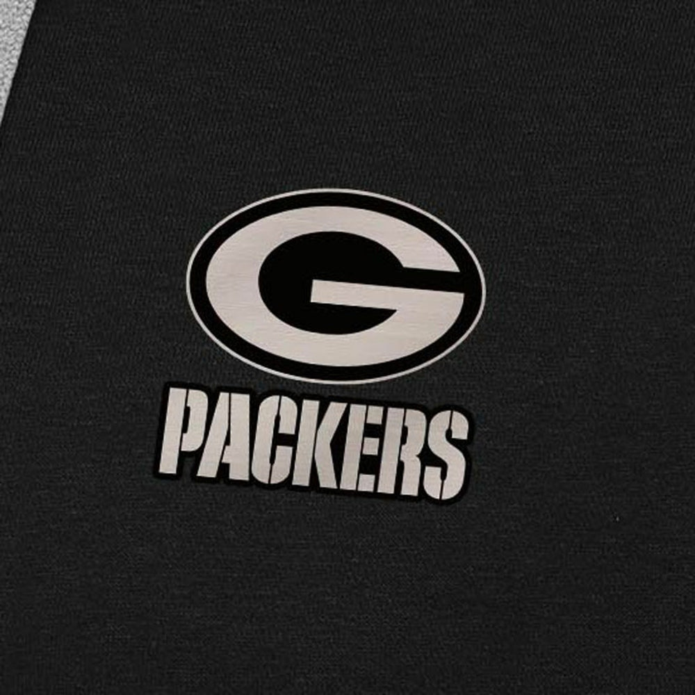 Green Bay Packers Antigua Brushed Carbon Victory Pullover Hoodie - Black cheap