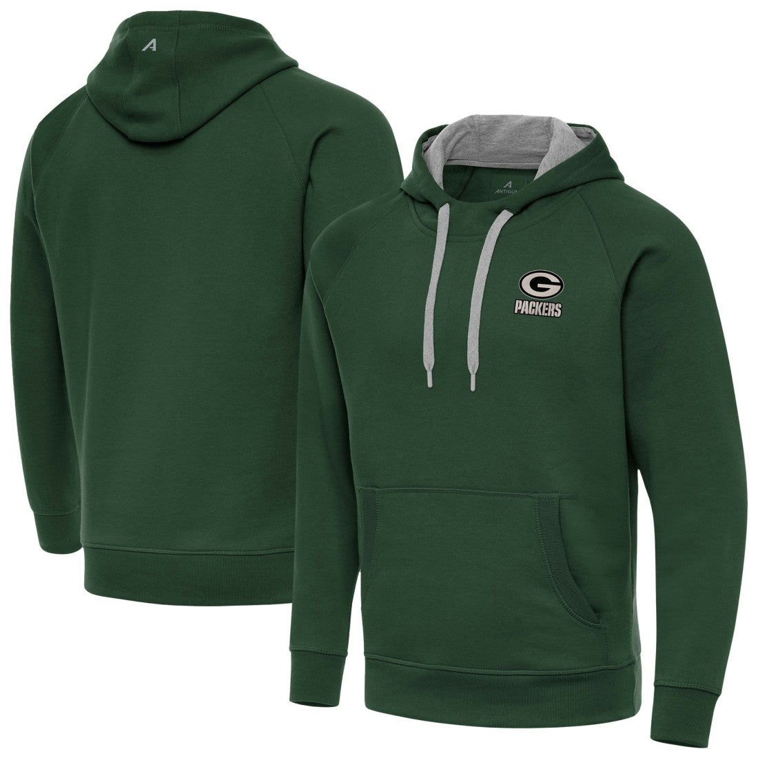 Green Bay Packers Antigua Brushed Carbon Victory Pullover Hoodie - Green outlet