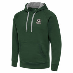 Green Bay Packers Antigua Brushed Carbon Victory Pullover Hoodie - Green outlet