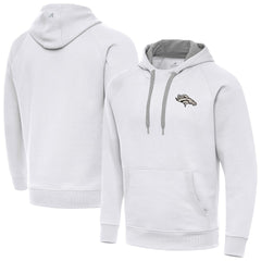 Denver Broncos Antigua Brushed Carbon Victory Pullover Hoodie - White online