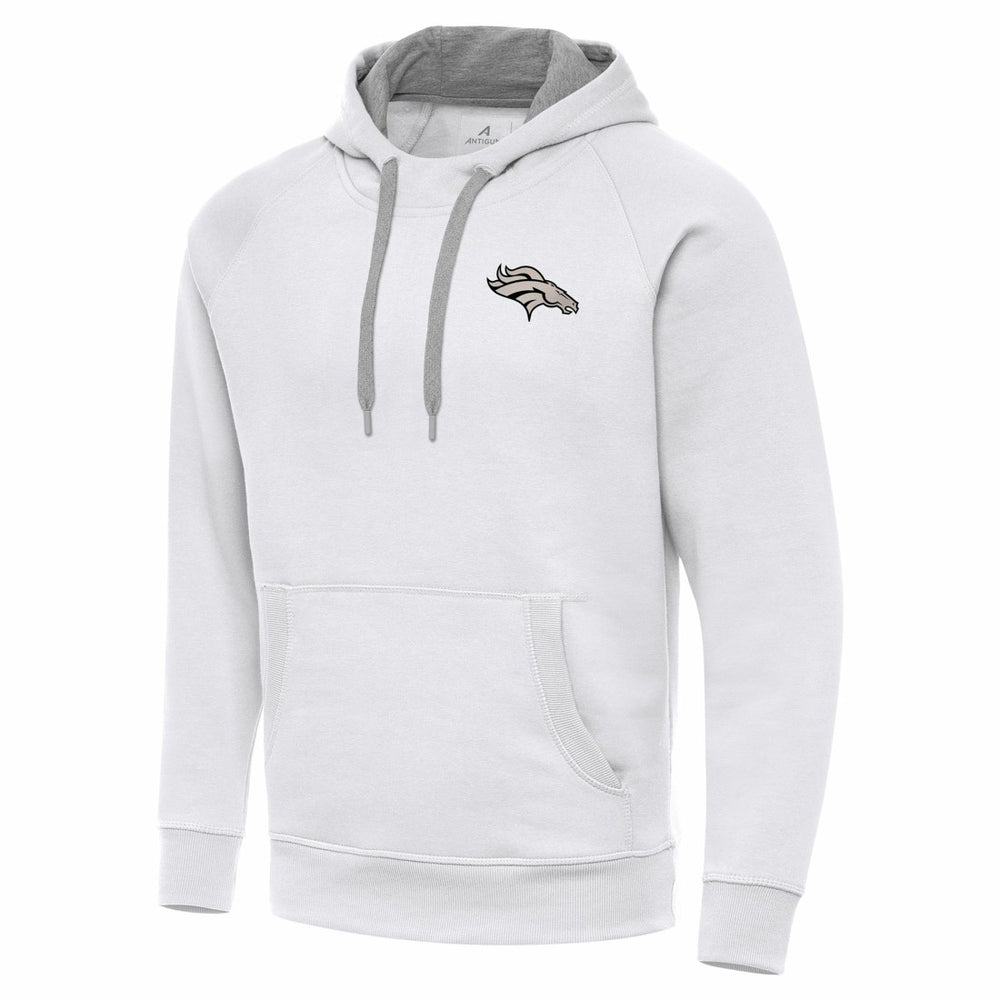 Denver Broncos Antigua Brushed Carbon Victory Pullover Hoodie - White online