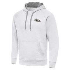 Denver Broncos Antigua Brushed Carbon Victory Pullover Hoodie - White online