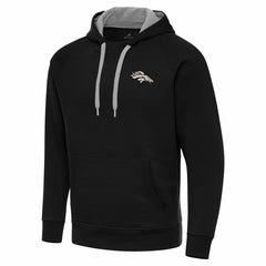 Denver Broncos Antigua Brushed Carbon Victory Pullover Hoodie - Black for sale