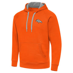 Denver Broncos Antigua Brushed Carbon Victory Pullover Hoodie - Orange cheap