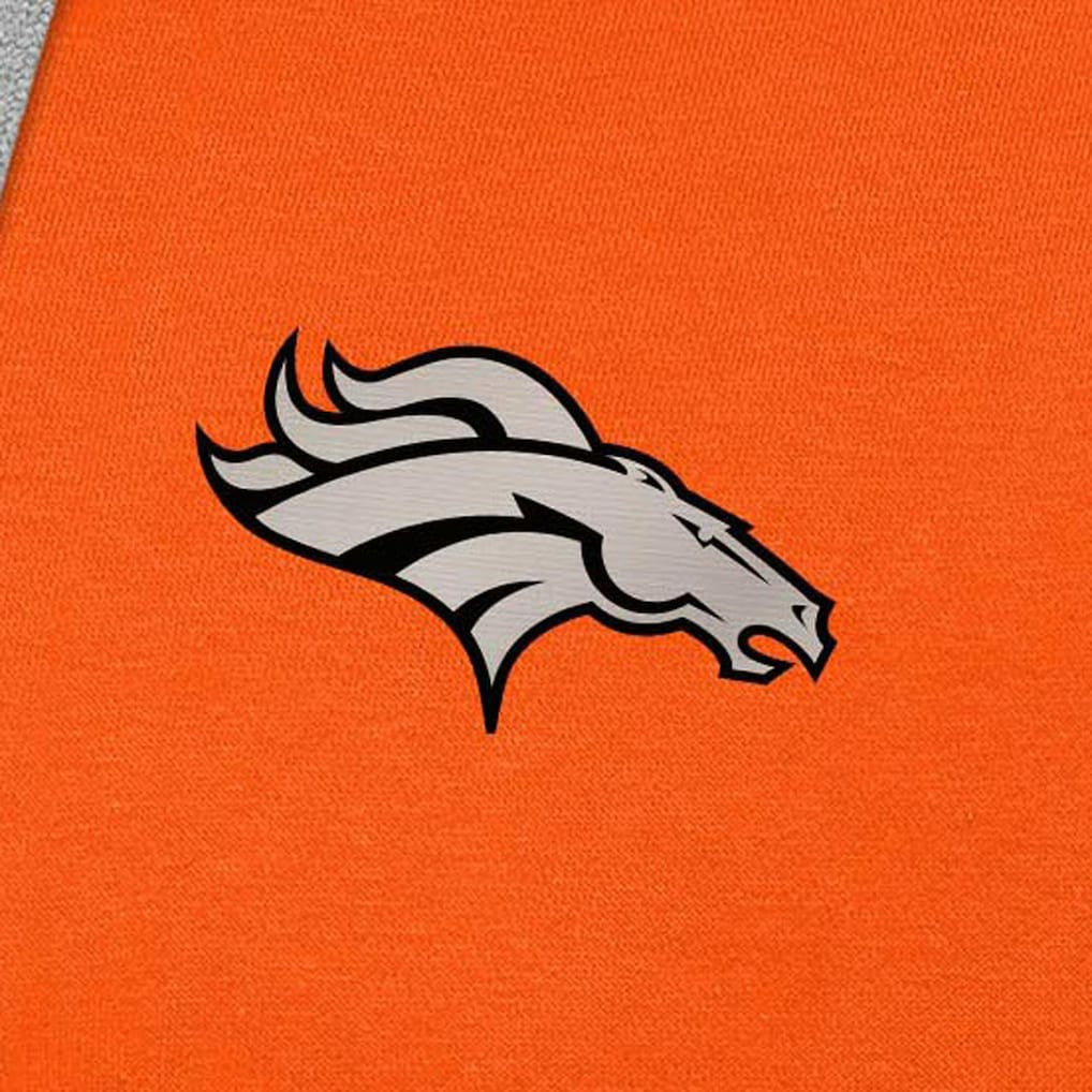 Denver Broncos Antigua Brushed Carbon Victory Pullover Hoodie - Orange cheap