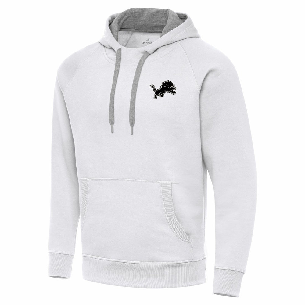 Detroit Lions Antigua Brushed Carbon Victory Pullover Hoodie - White sale