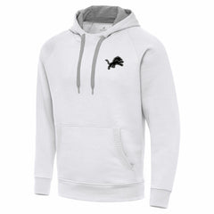 Detroit Lions Antigua Brushed Carbon Victory Pullover Hoodie - White sale