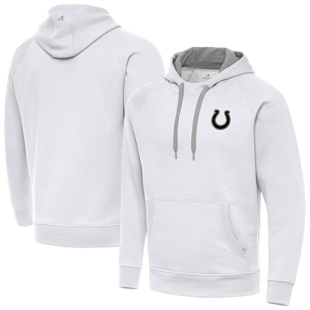 Indianapolis Colts Antigua Brushed Carbon Victory Pullover Hoodie - White outlet