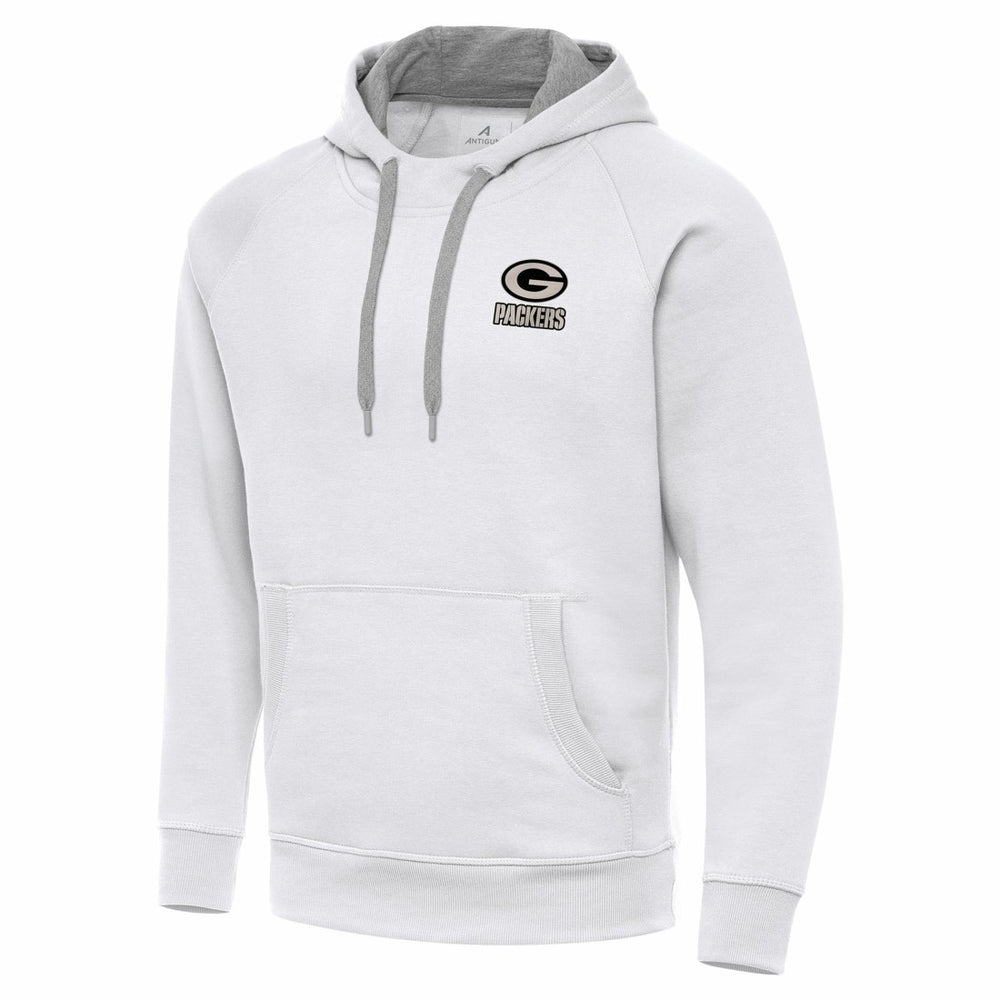 Green Bay Packers Antigua Brushed Carbon Victory Pullover Hoodie - White online