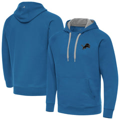 Detroit Lions Antigua Brushed Carbon Victory Pullover Hoodie - Blue cheap
