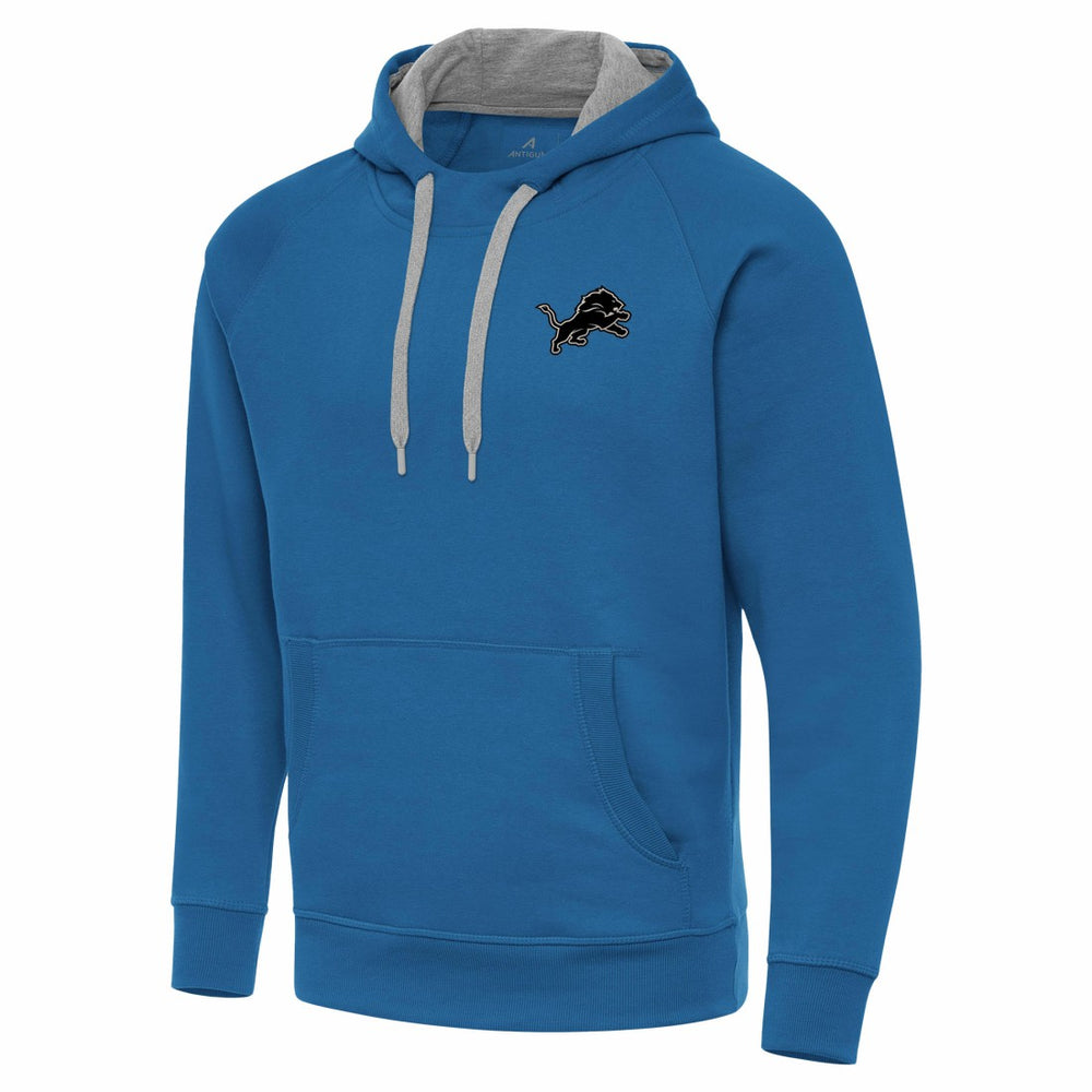 Detroit Lions Antigua Brushed Carbon Victory Pullover Hoodie - Blue cheap