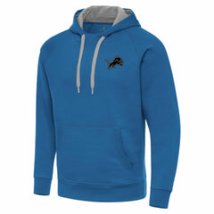 Detroit Lions Antigua Brushed Carbon Victory Pullover Hoodie - Blue cheap