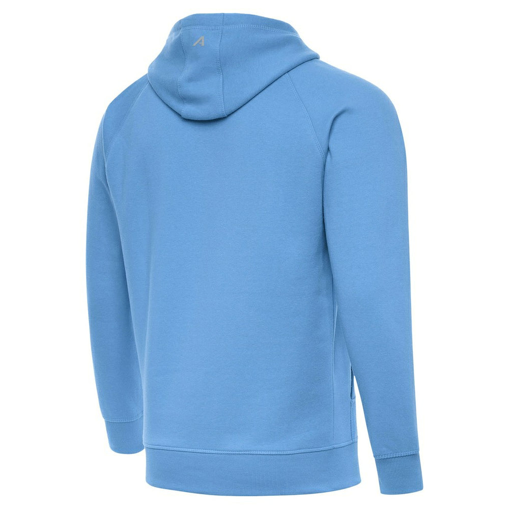 Los Angeles Chargers Antigua Brushed Carbon Victory Pullover Hoodie - Powder Blue cheap