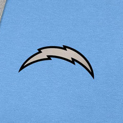 Los Angeles Chargers Antigua Brushed Carbon Victory Pullover Hoodie - Powder Blue cheap