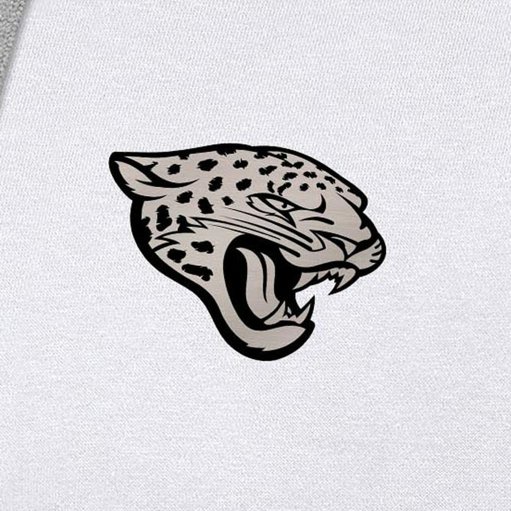 Jacksonville Jaguars Antigua Brushed Carbon Victory Pullover Hoodie - White on sale