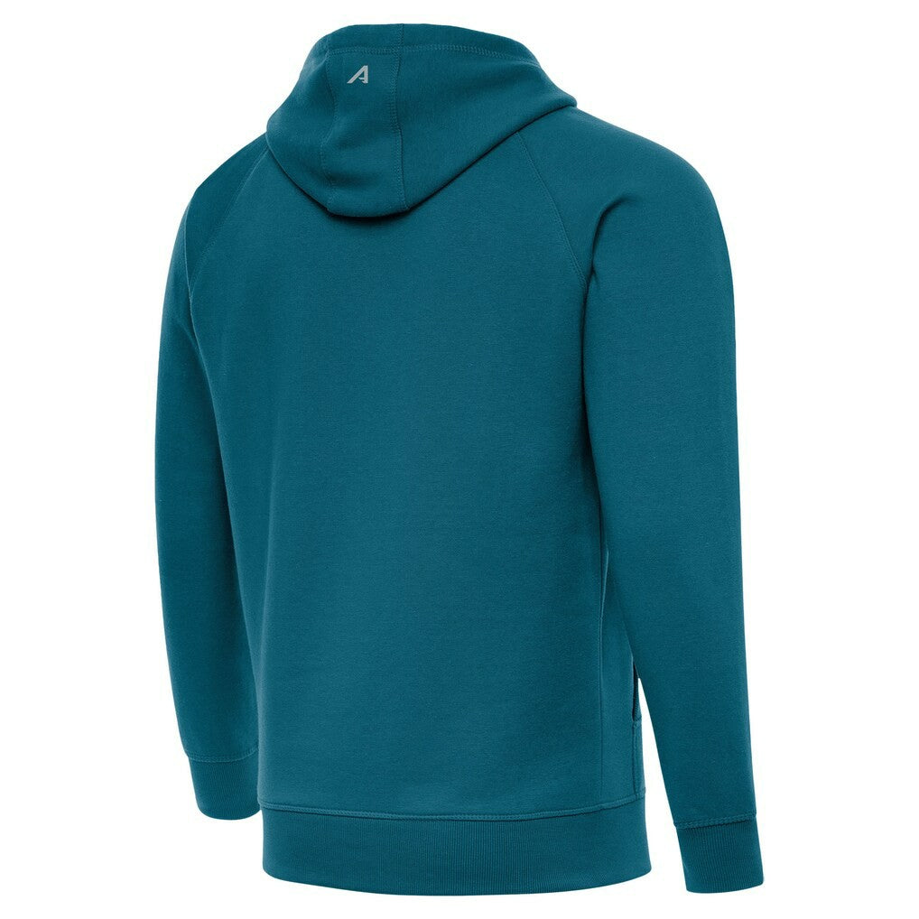 Jacksonville Jaguars Antigua Brushed Carbon Victory Pullover Hoodie - Teal online