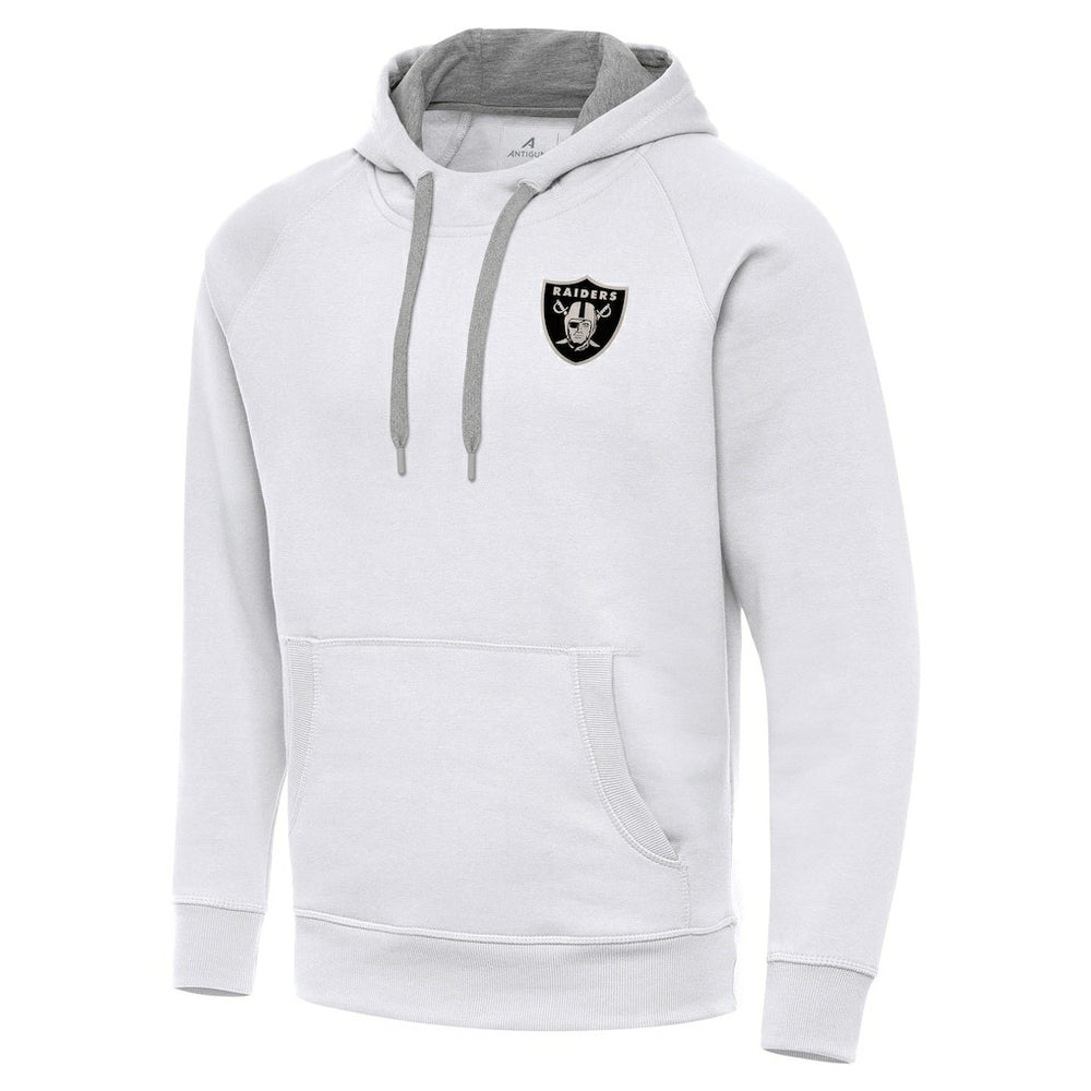 Las Vegas Raiders Antigua Brushed Carbon Victory Pullover Hoodie - White cheap