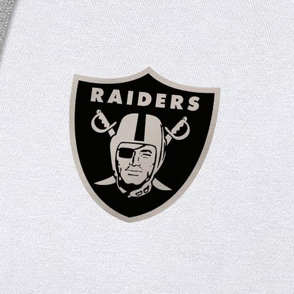 Las Vegas Raiders Antigua Brushed Carbon Victory Pullover Hoodie - White cheap