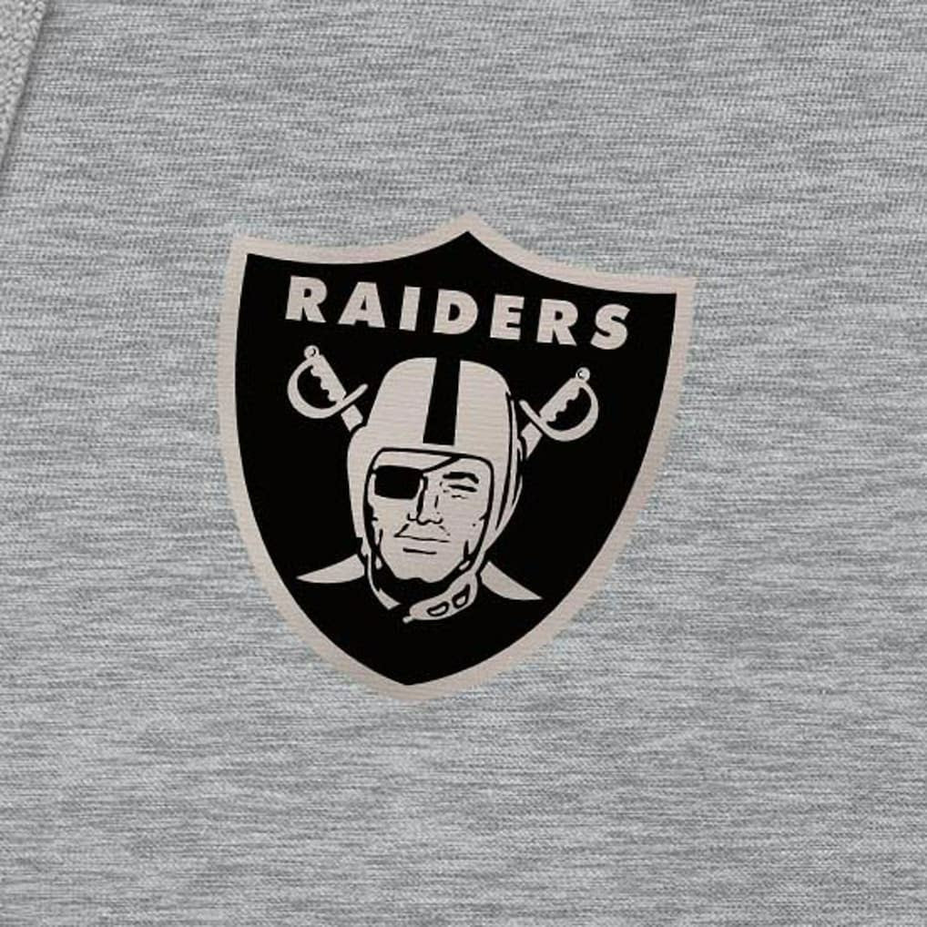 Las Vegas Raiders Antigua Brushed Carbon Victory Pullover Hoodie - Heather Gray cheap