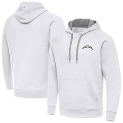 Los Angeles Chargers Antigua Brushed Carbon Victory Pullover Hoodie - White discount