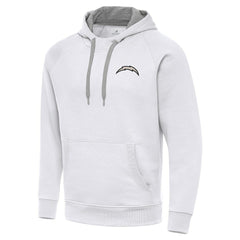 Los Angeles Chargers Antigua Brushed Carbon Victory Pullover Hoodie - White discount