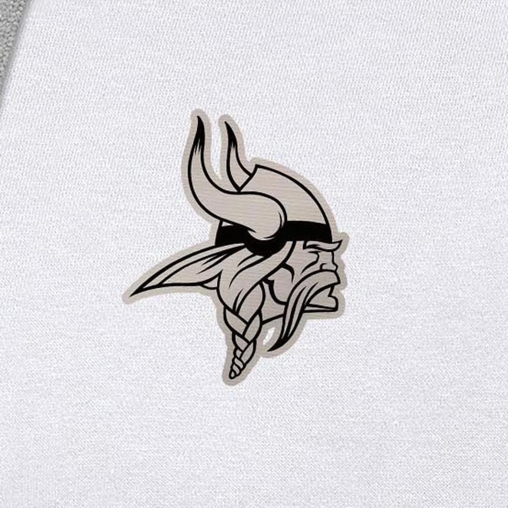 Minnesota Vikings Antigua Brushed Carbon Victory Pullover Hoodie - White on sale