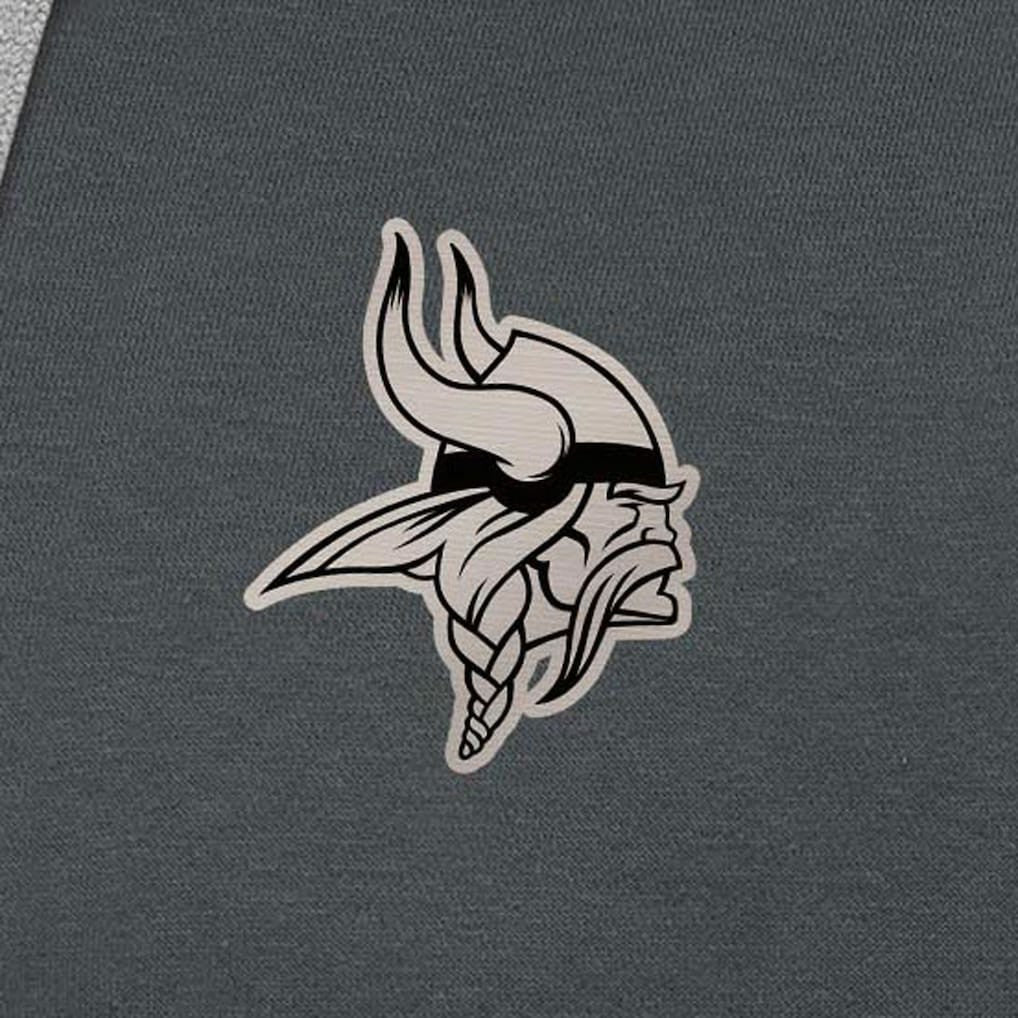 Minnesota Vikings Antigua Brushed Carbon Victory Pullover Hoodie - Charcoal sale