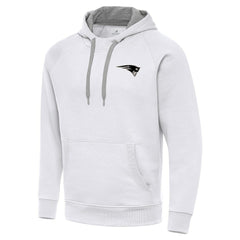 New England Patriots Antigua Brushed Carbon Victory Pullover Hoodie - White outlet