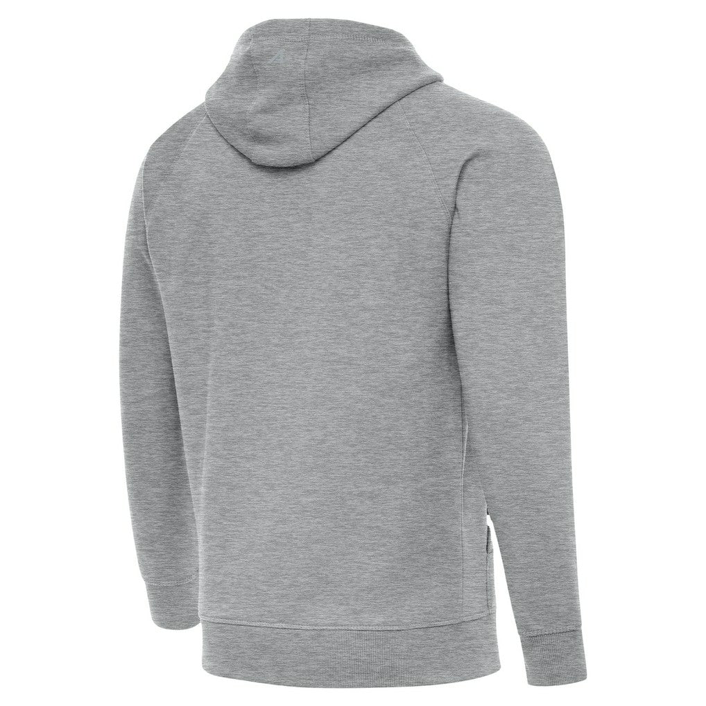 New York Jets Antigua Brushed Carbon Victory Pullover Hoodie - Heather Gray on sale