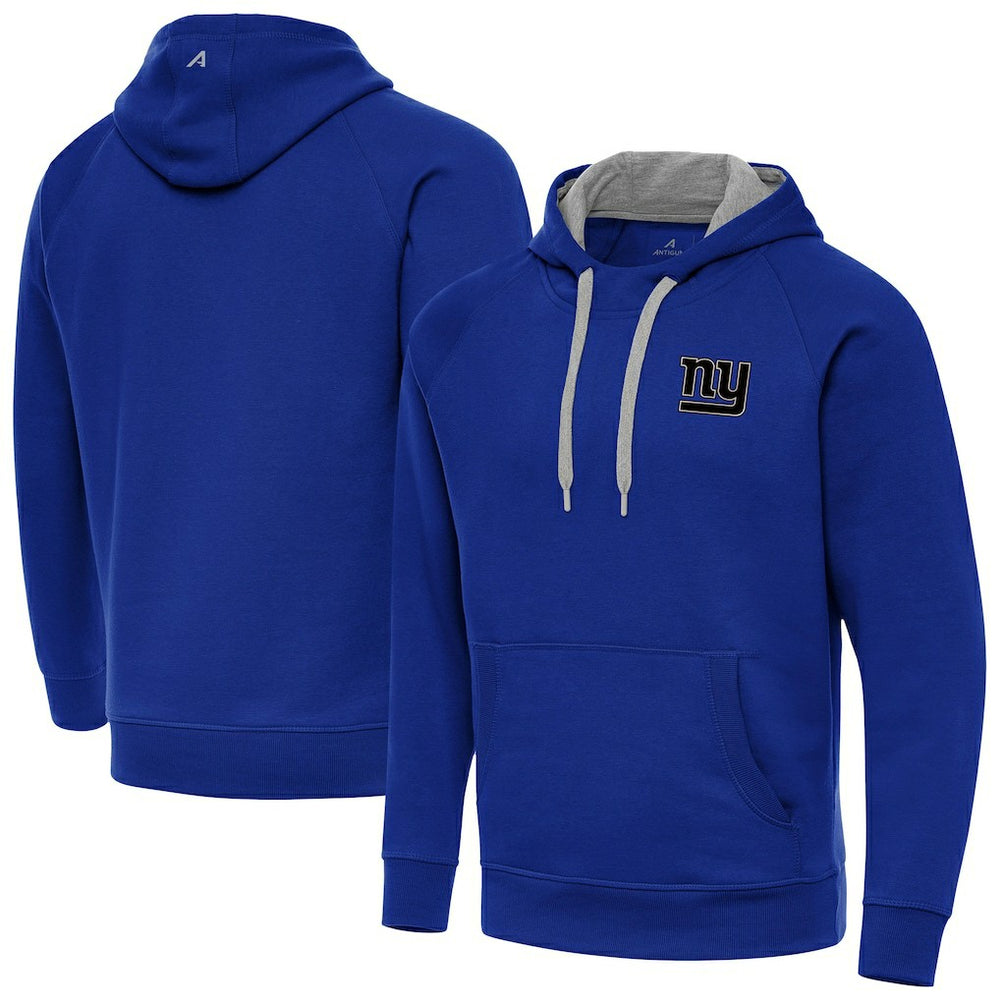 New York Giants Antigua Brushed Carbon Victory Pullover Hoodie - Royal outlet