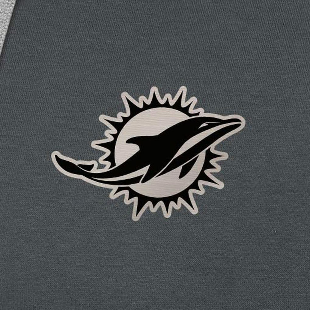 Miami Dolphins Antigua Brushed Carbon Victory Pullover Hoodie - Charcoal sale