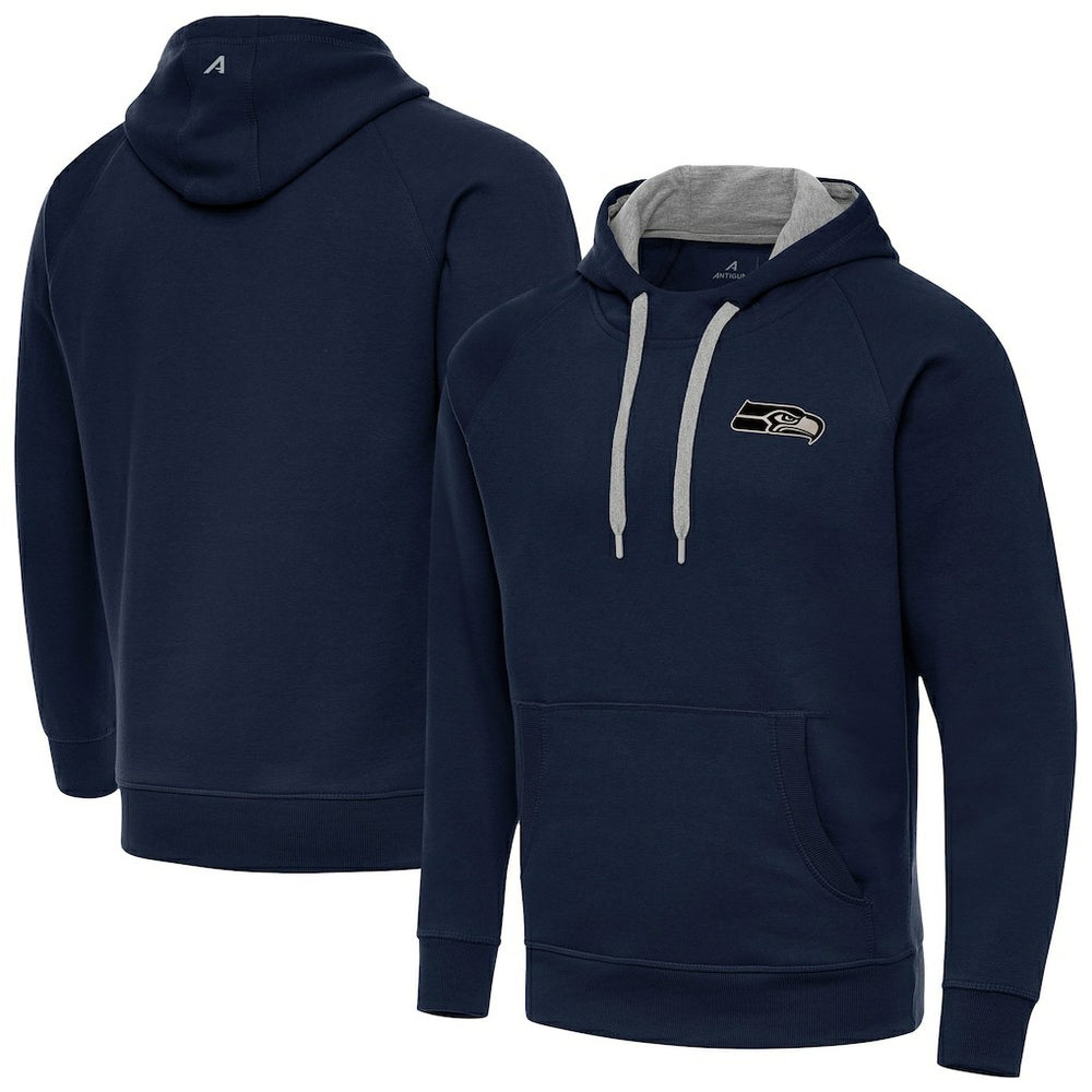 Seattle Seahawks Antigua Brushed Carbon Victory Pullover Hoodie - College Navy outlet