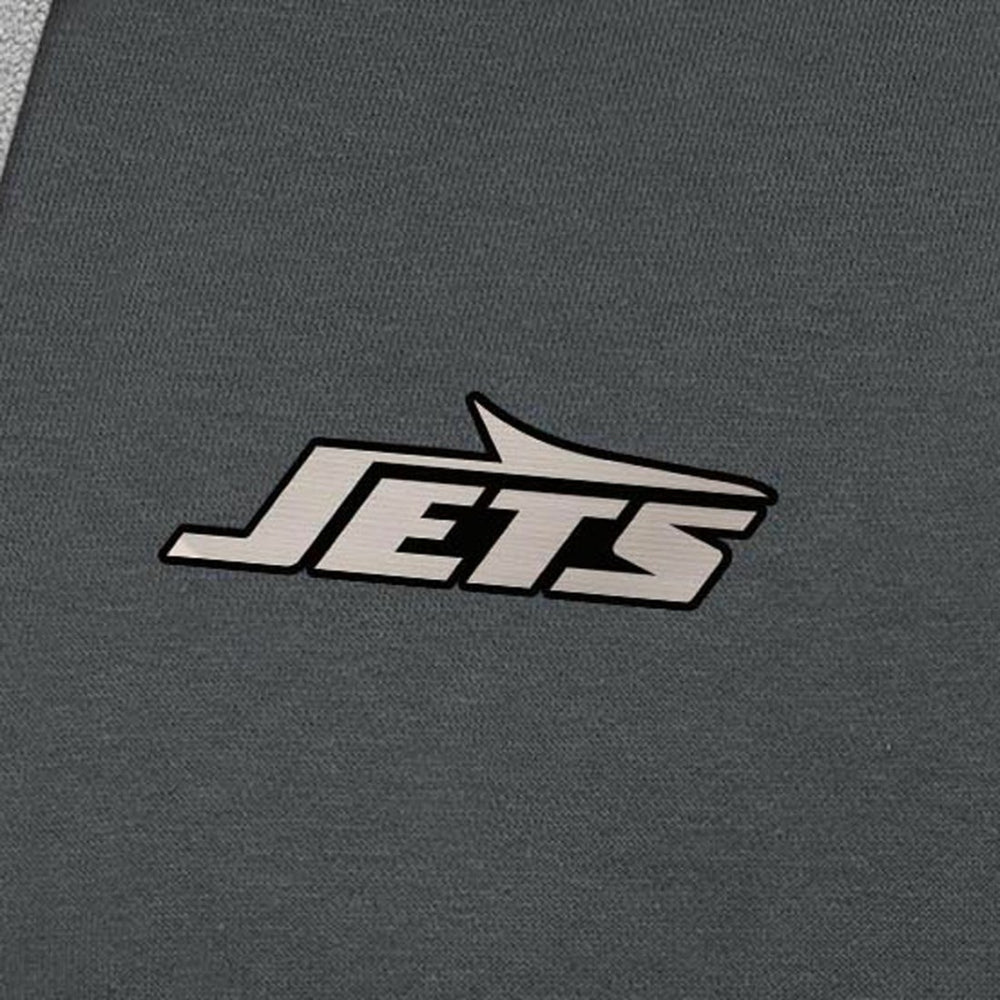 New York Jets Antigua Brushed Carbon Victory Pullover Hoodie - Charcoal for sale