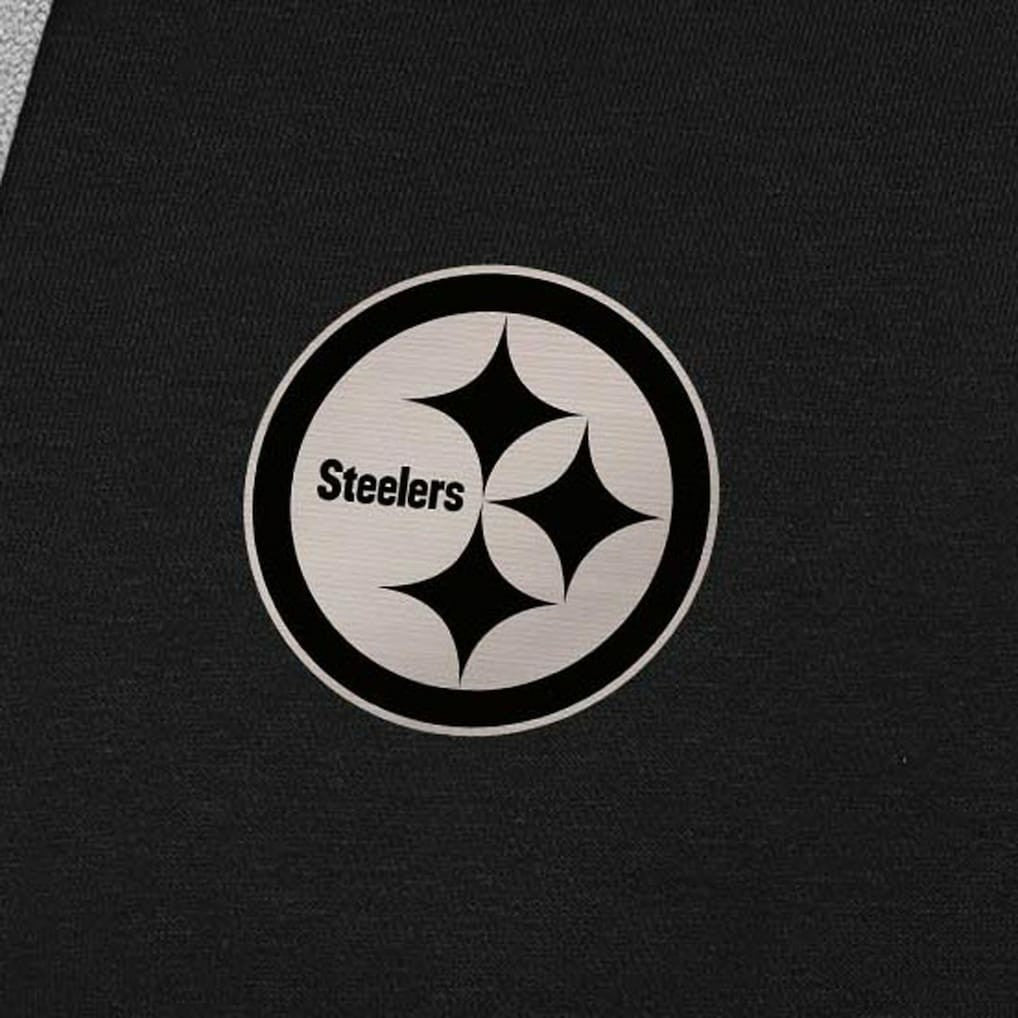 Pittsburgh Steelers Antigua Brushed Carbon Victory Pullover Hoodie - Black outlet