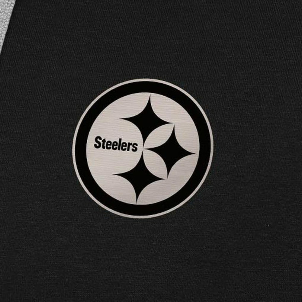 Pittsburgh Steelers Antigua Brushed Carbon Victory Pullover Hoodie - Black outlet